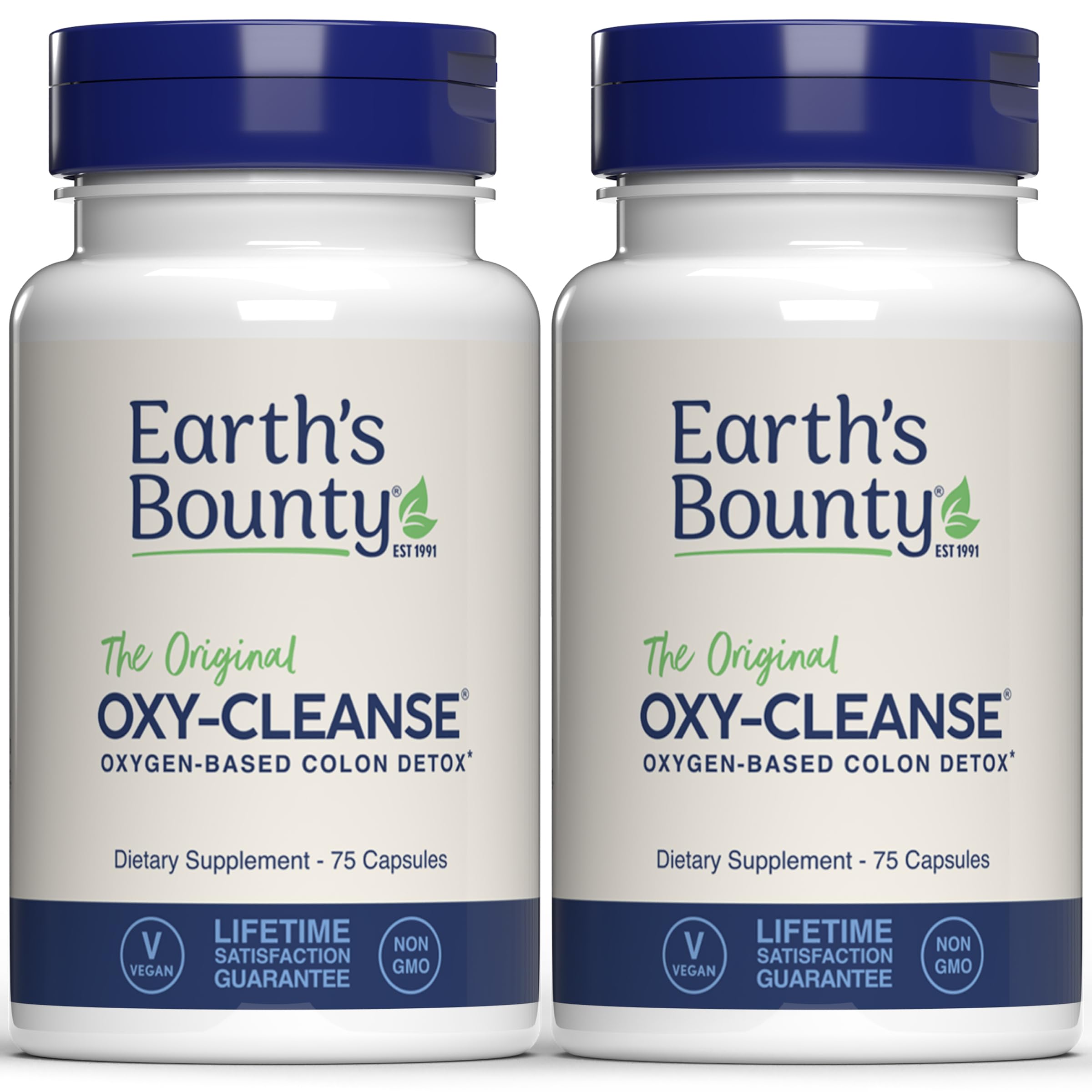 Earth's Bounty Oxy-Cleanse bottle front view showing gentle digestive wellness support