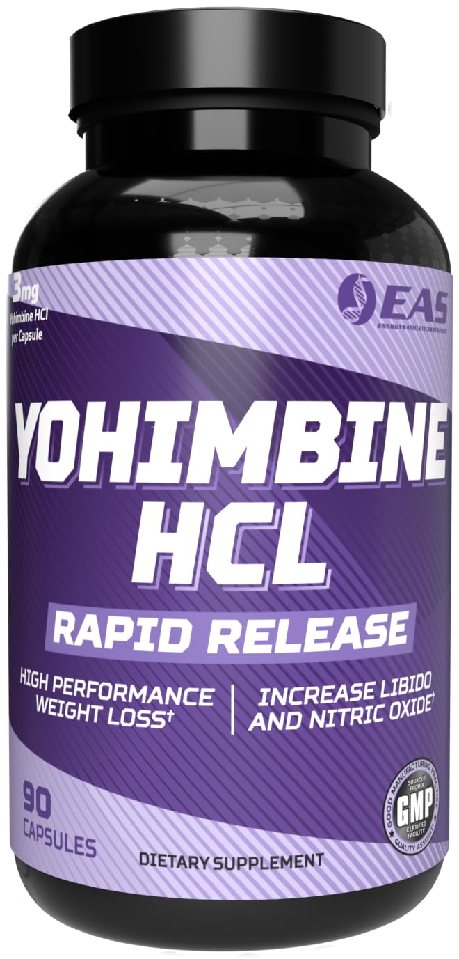 Bottle label of EAS Yohimbine HCL