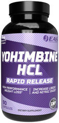 Bottle label of EAS Yohimbine HCL