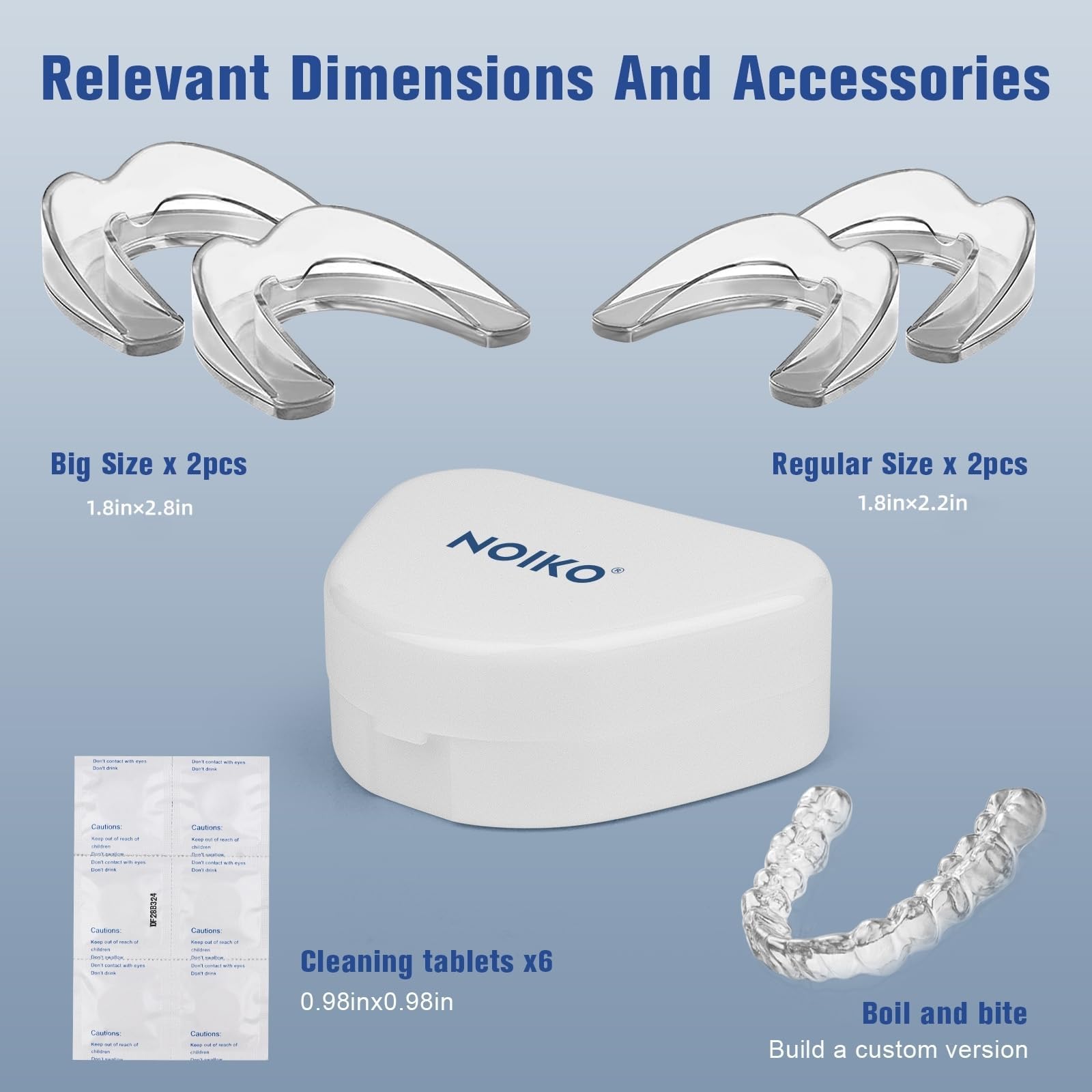User tips for shaping and fitting the mouth guard
