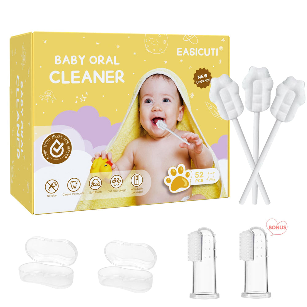 EASICUTI 52Pcs newborn toothbrush set with tongue cleaner – main product photo