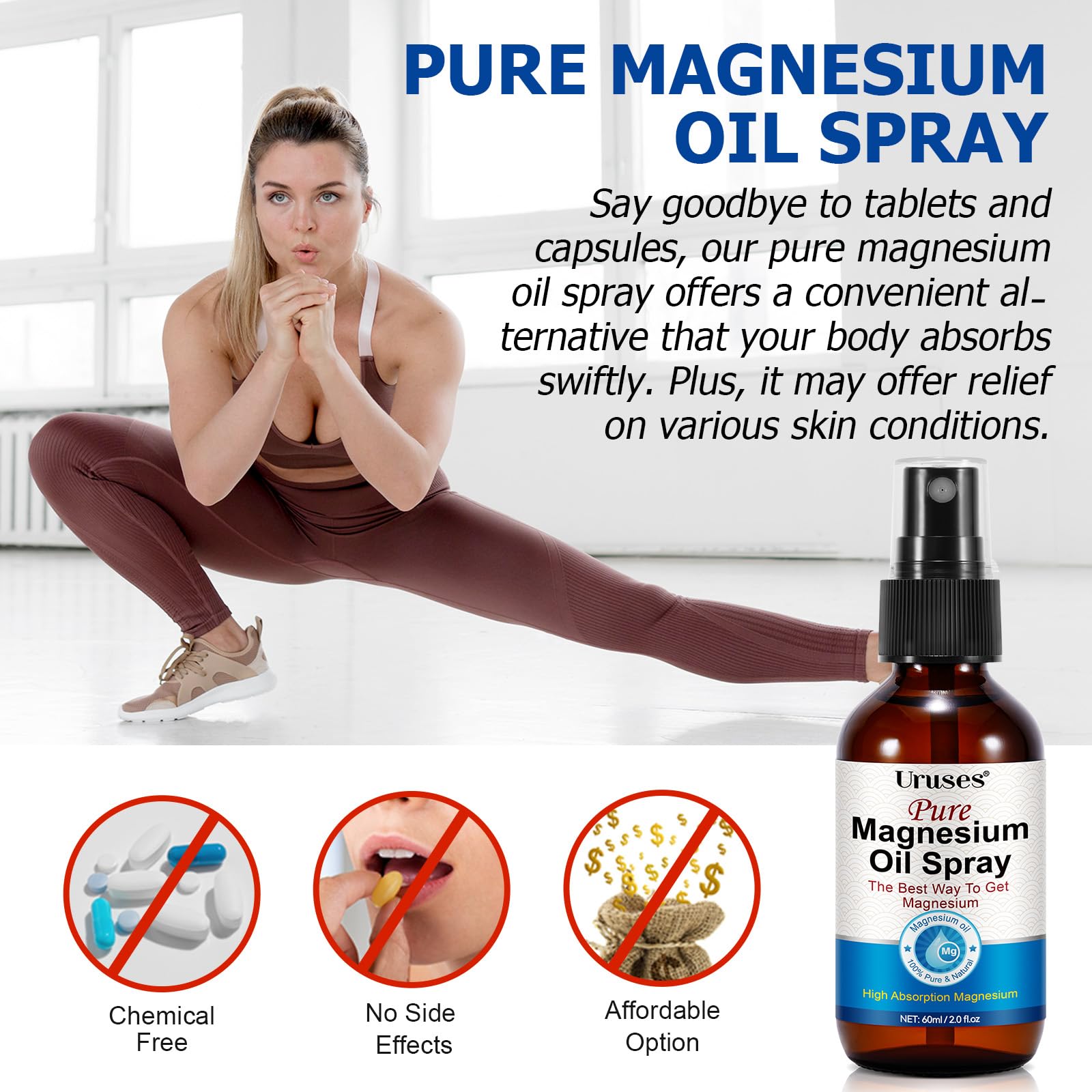 Graphic showing easy absorption of magnesium oil