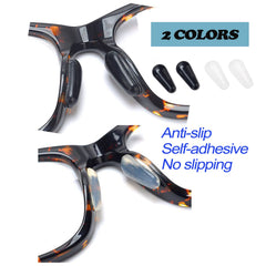 Step-by-step application of adhesive nose pads