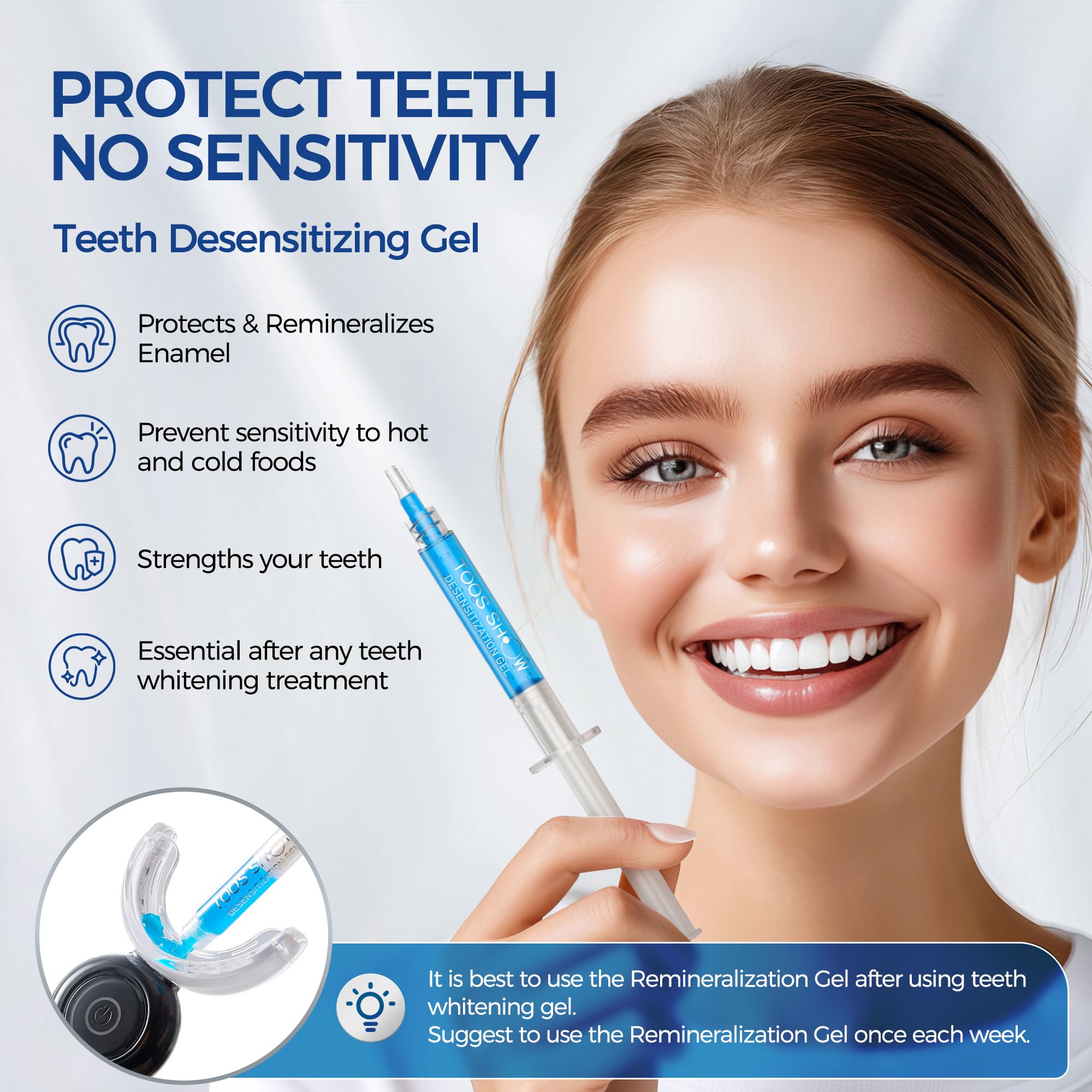 Easy at-home whitening syringe with precise dosing