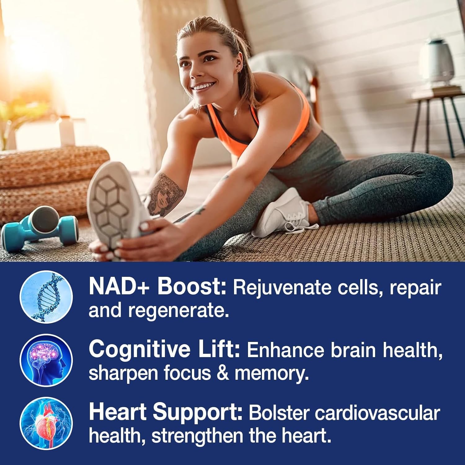 Two capsules daily dosage for NAD+ supplement