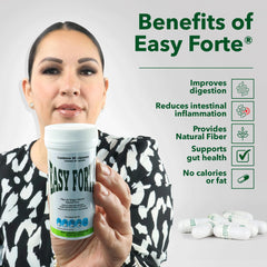 Easy Forte packaging highlighting digestive wellness benefits