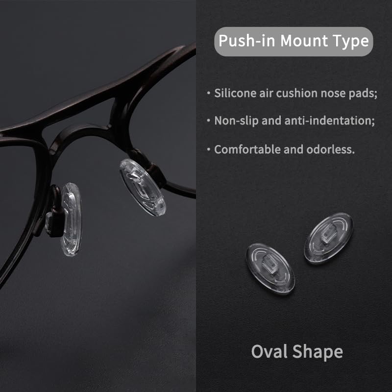 Nose pads that install easily without tools