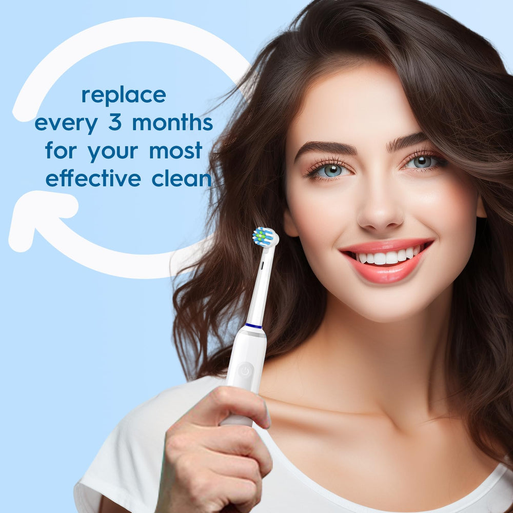 Easy-install MOFELE brush heads visual guide (White)