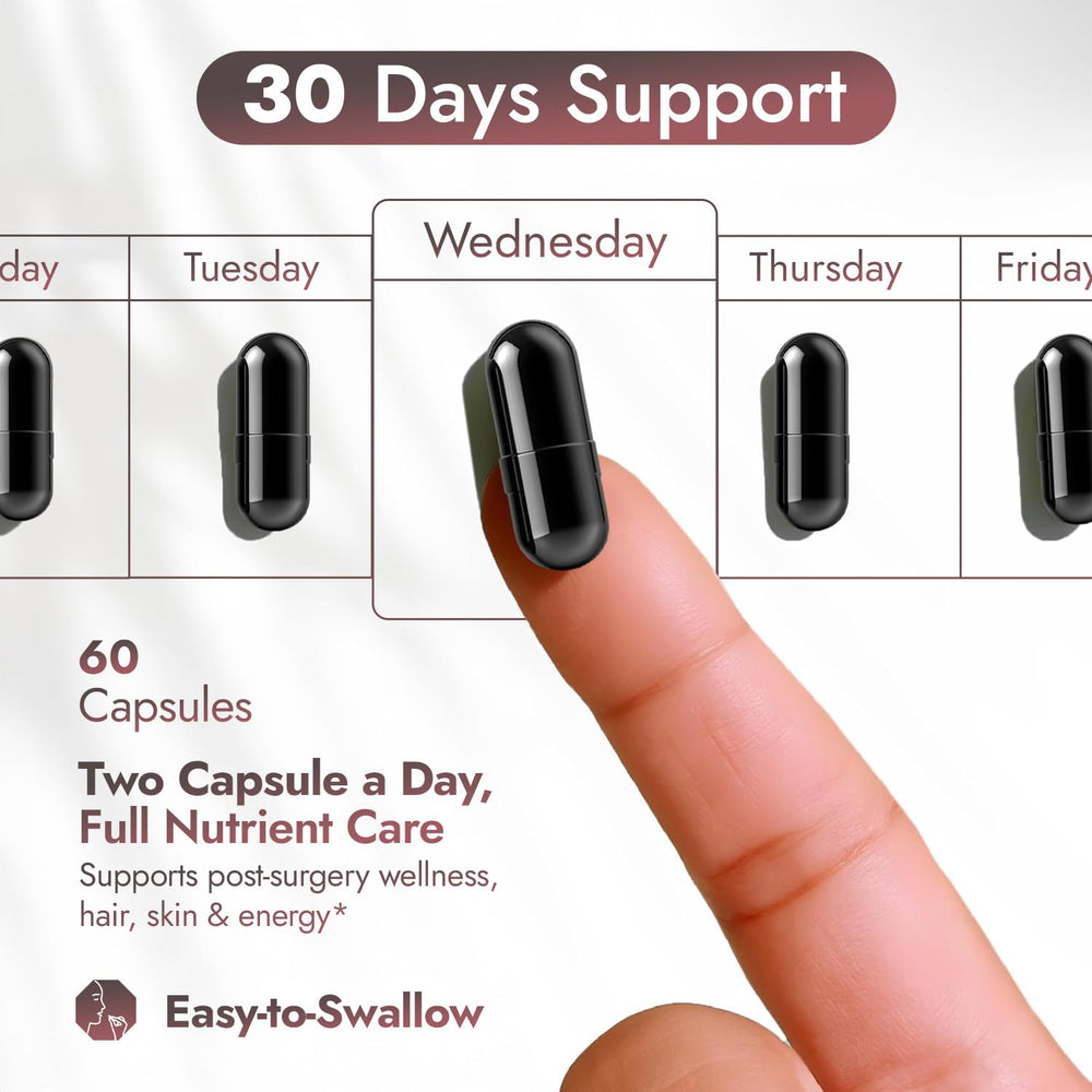 Easy-to-swallow bariatric vitamin capsules for post-surgery support