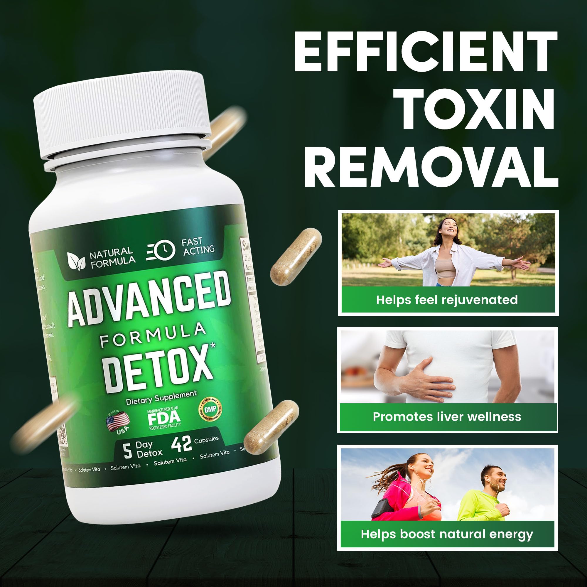 Easy-to-swallow detox pills