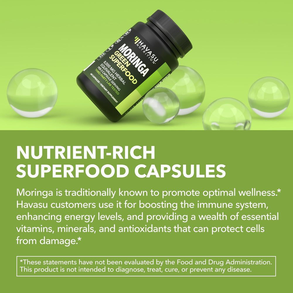 Easy-to-swallow moringa capsules