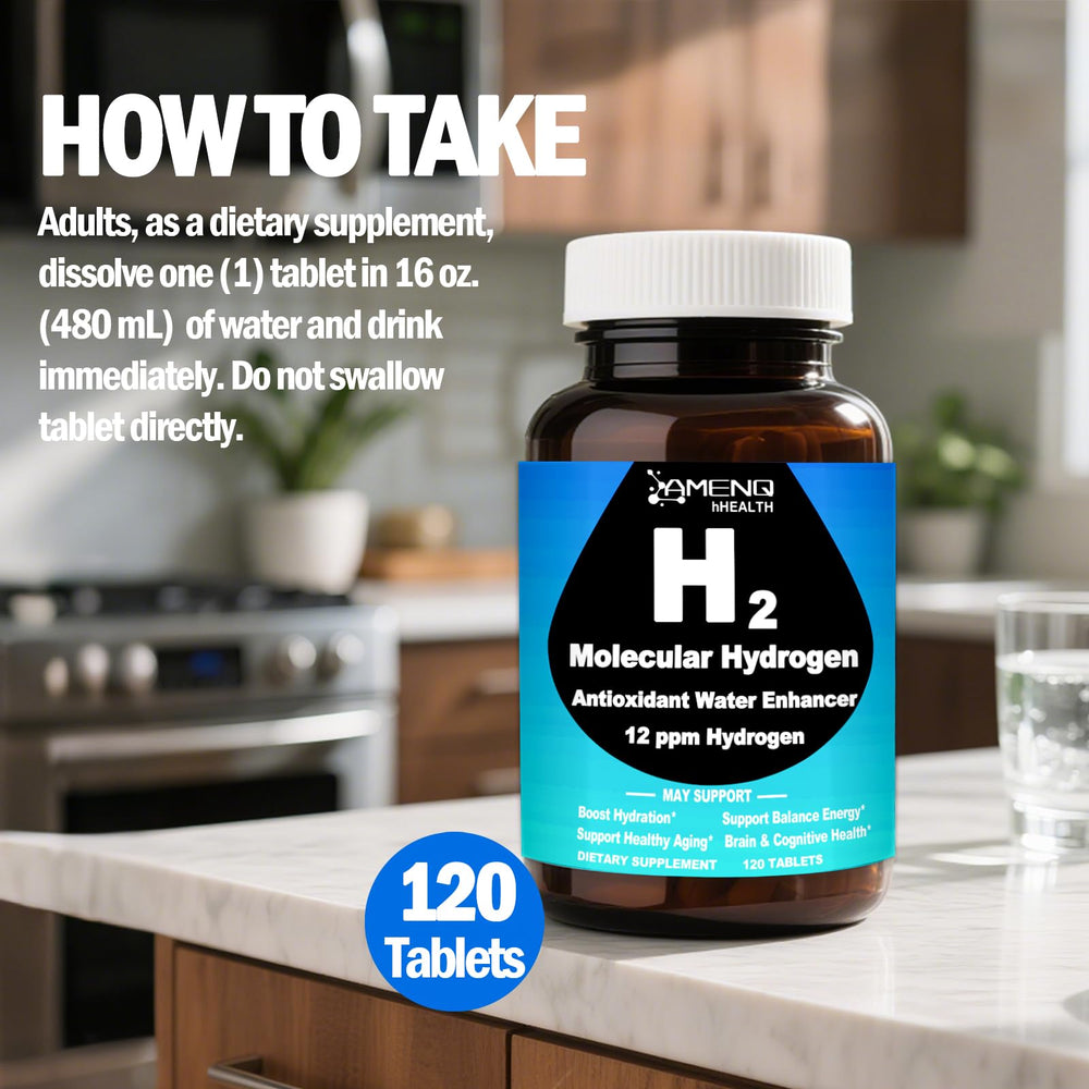 Easy-to-use hydrogen water tablets dissolving in water