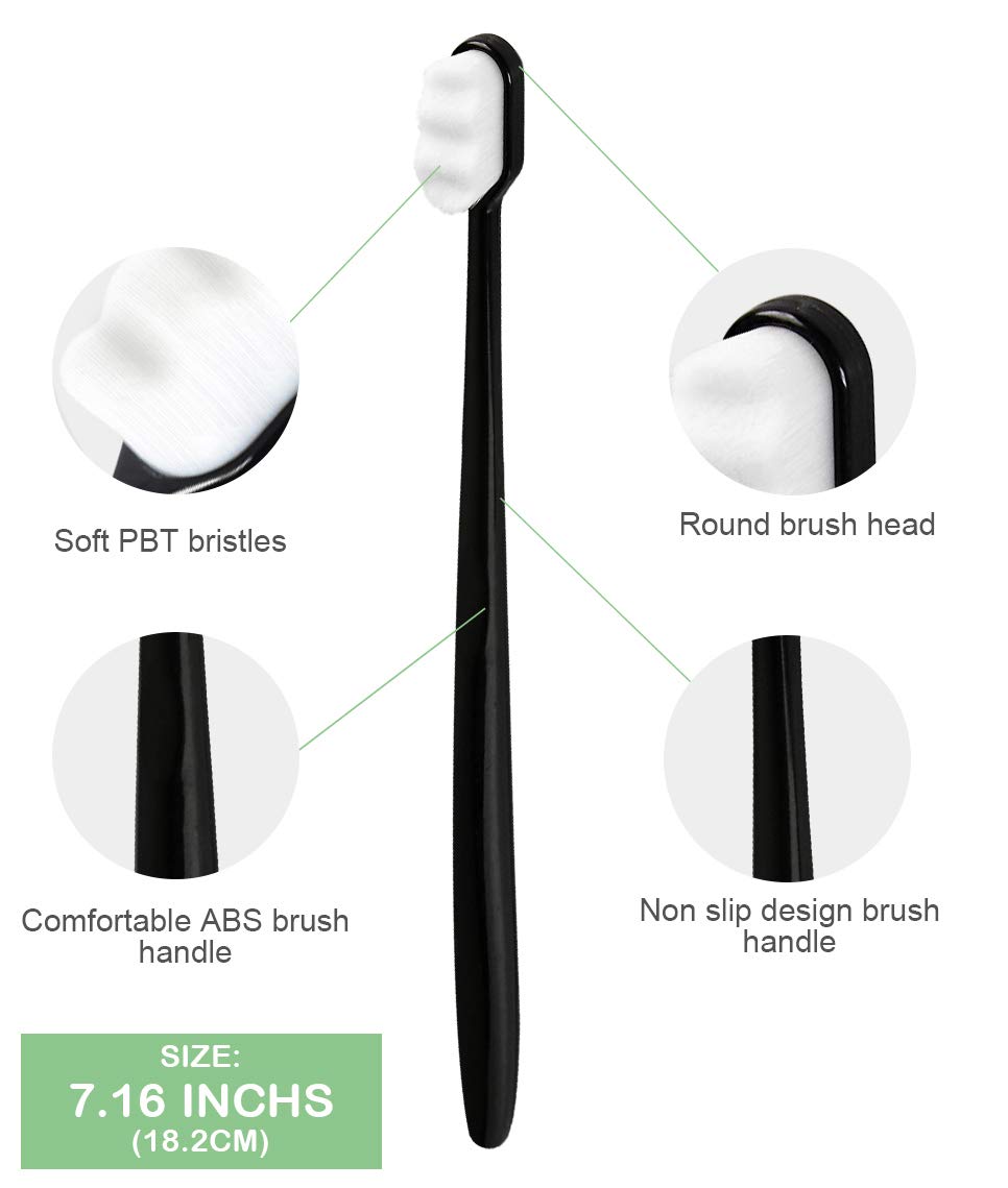Toothbrush head with tongue and cheek cleaner