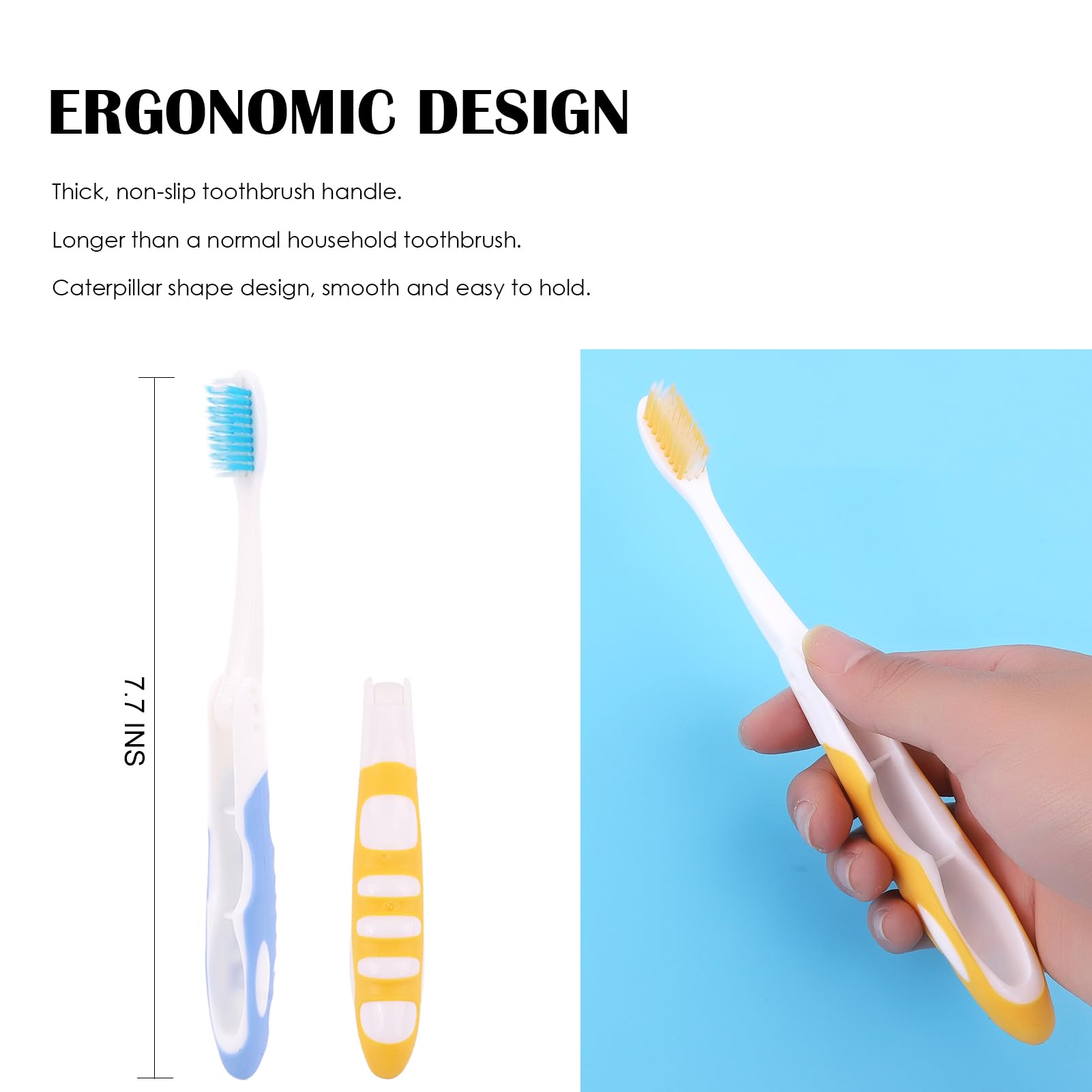 Ergonomic non-slip handle design for comfortable grip