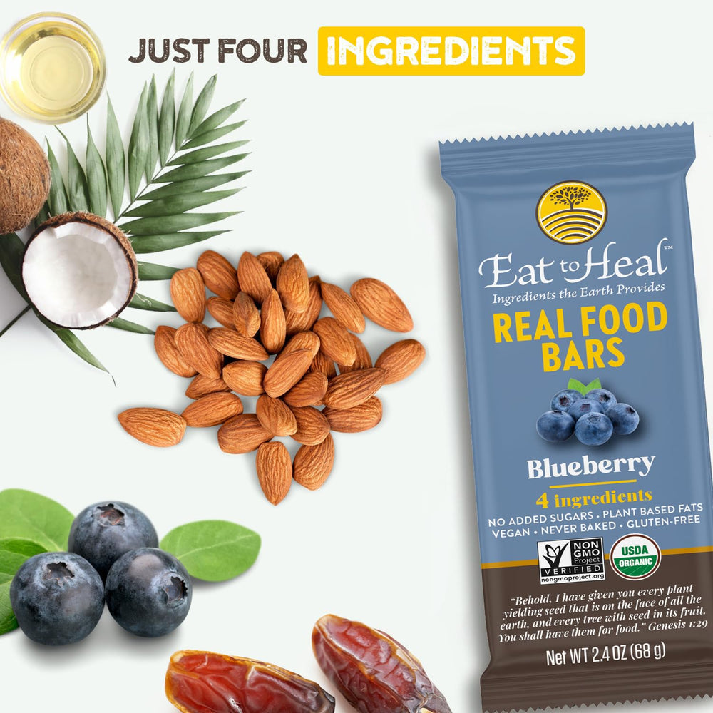 EatToHeal Blueberry Real Food Bar refrigerated storage keeps flavors fresh and vibrant.