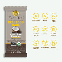 EatToHeal chocolate coconut bar fridge storage preserves peak freshness and flavor.