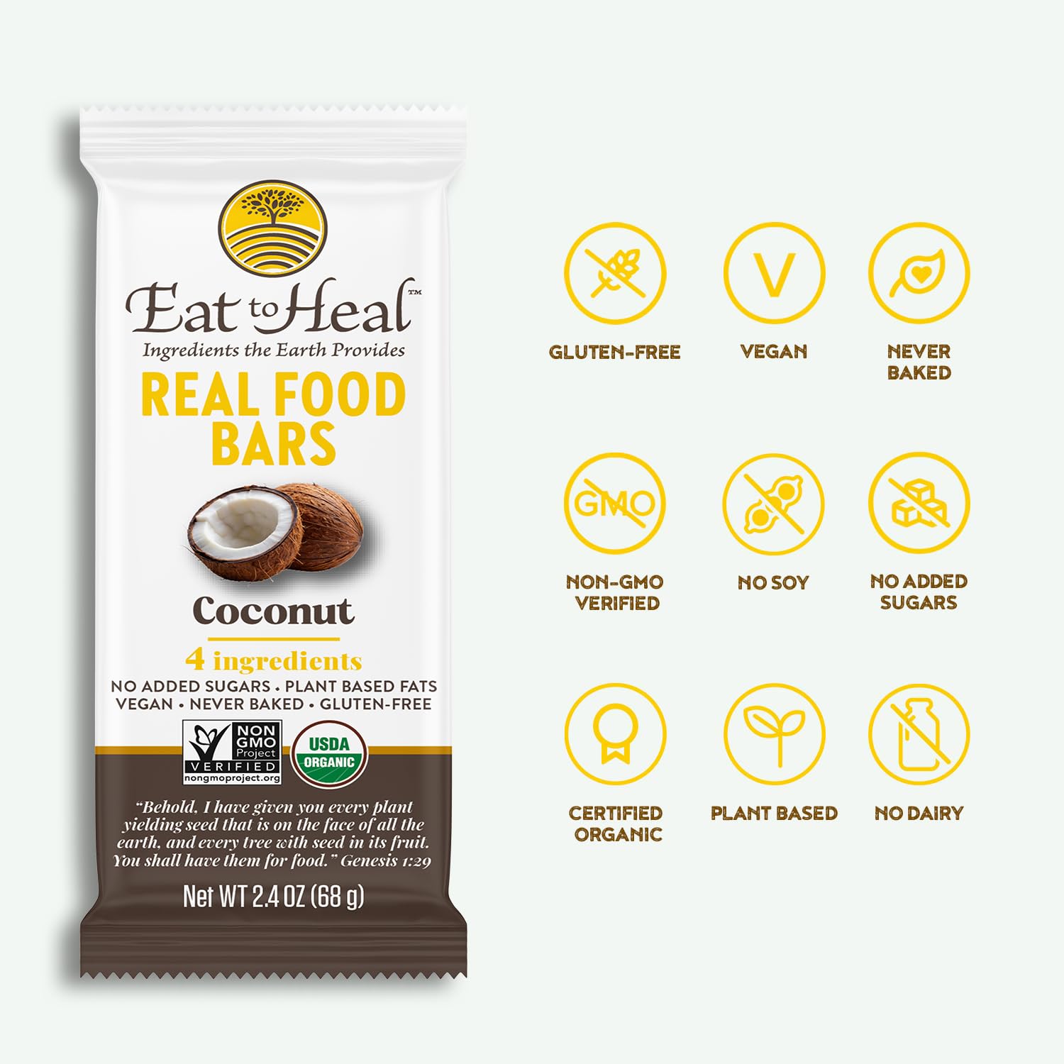EatToHeal coconut bar in fridge preserves freshness and flavor