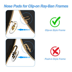 Close-up of 16mm gold nose pads in packaging
