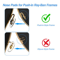 Push-in style 16mm nose pads for Ray-Ban frames