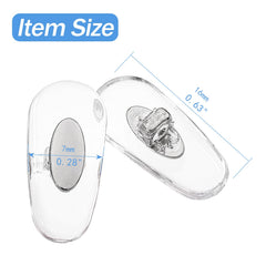 6 pairs of 16mm x 7mm silver PVC nose pads for replacement