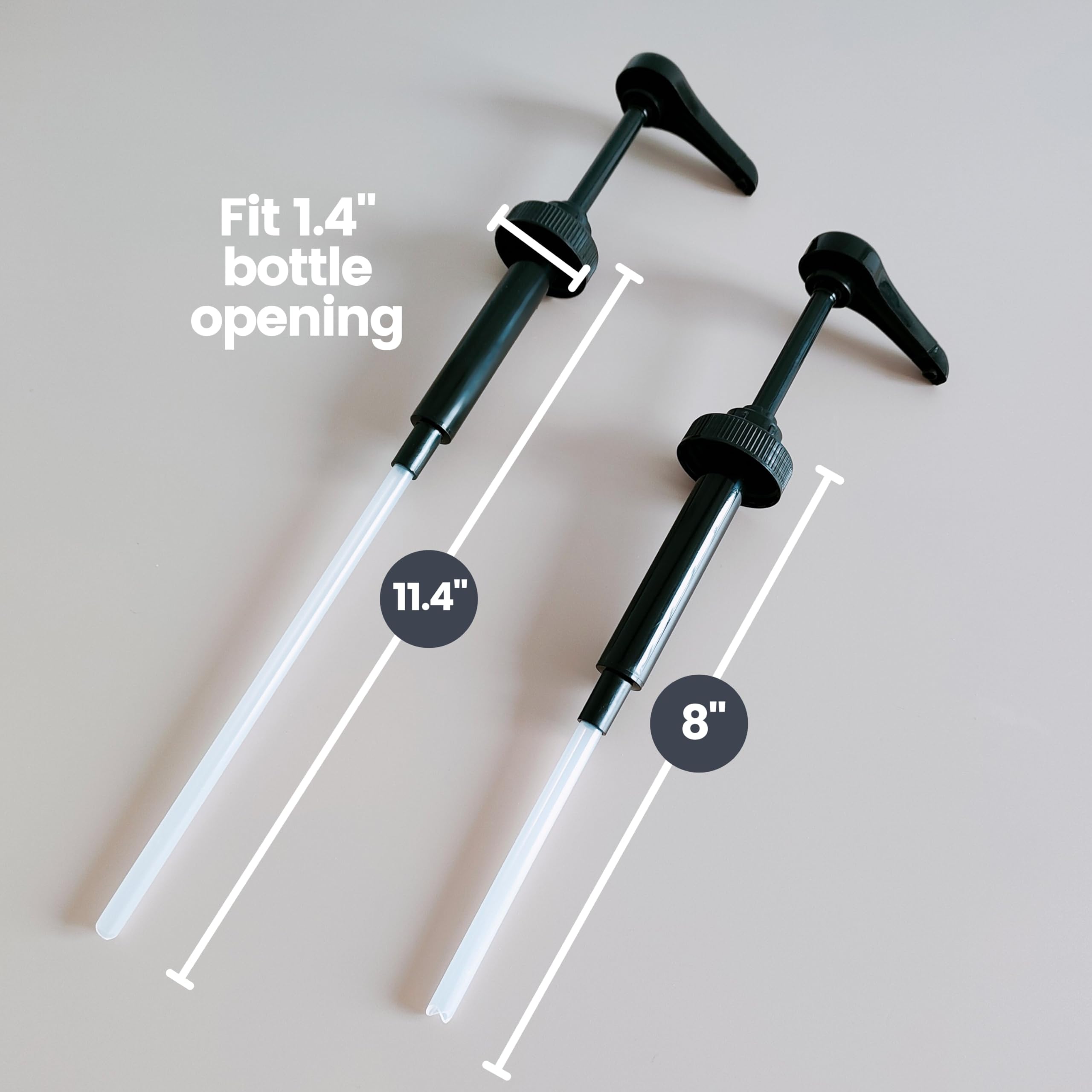 Gallon pump with adjustable tubes for different bottle sizes