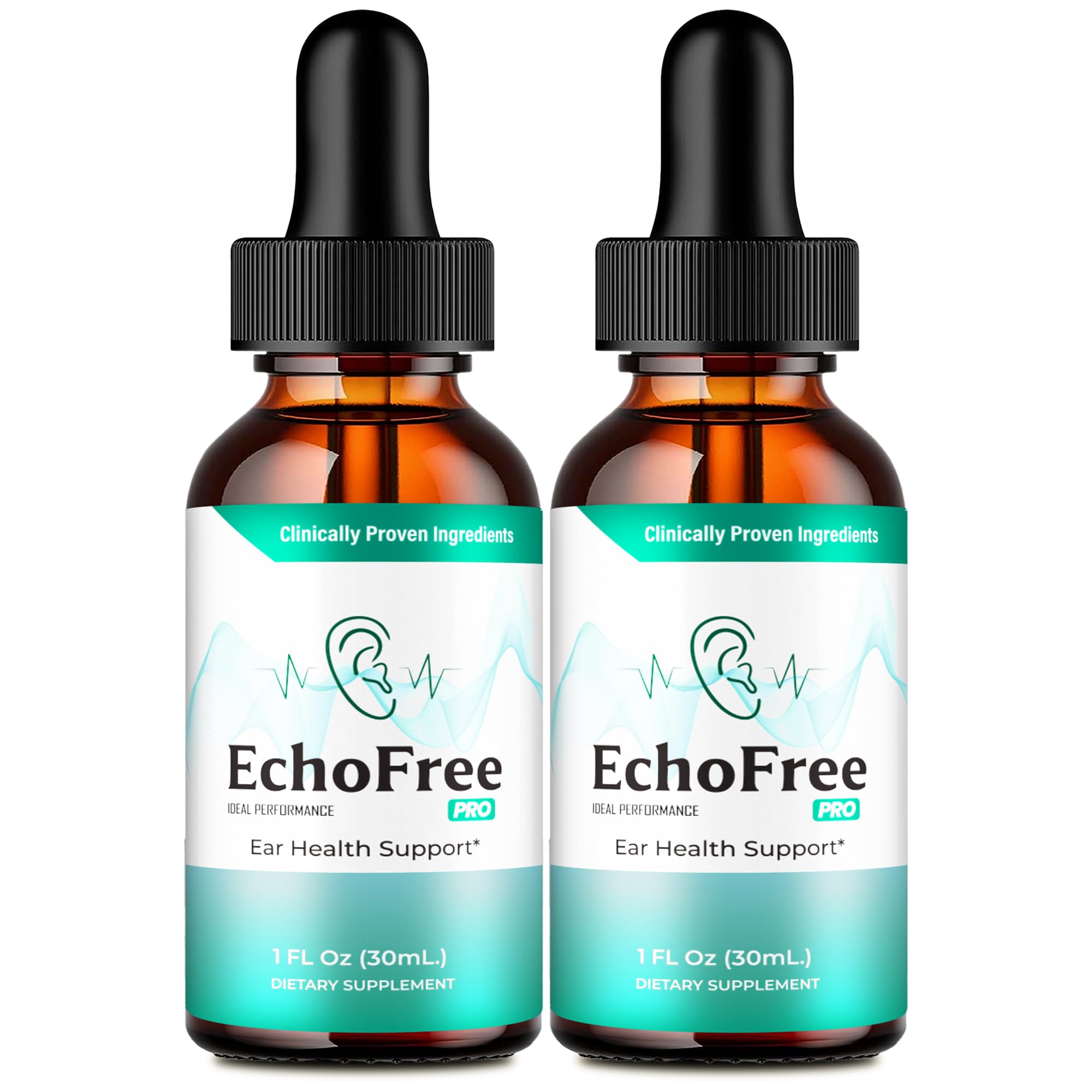 Echo Free Tinnitus Drops bottle - front view
