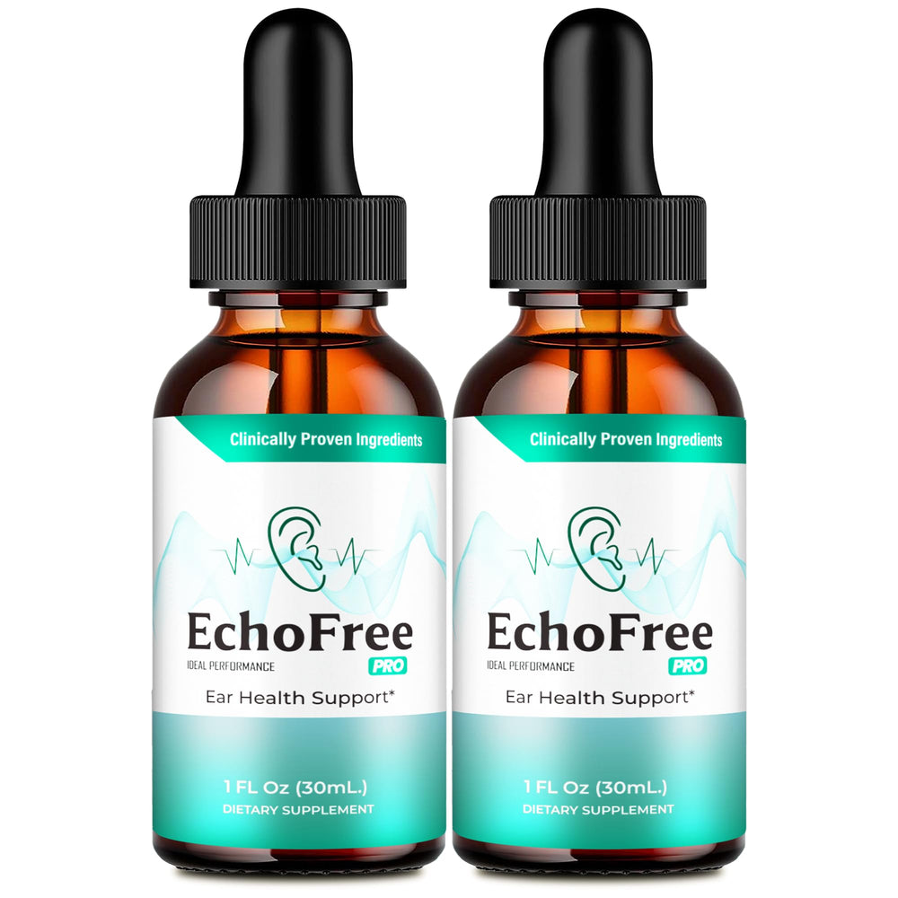 Echo Free Tinnitus Drops bottle - front view