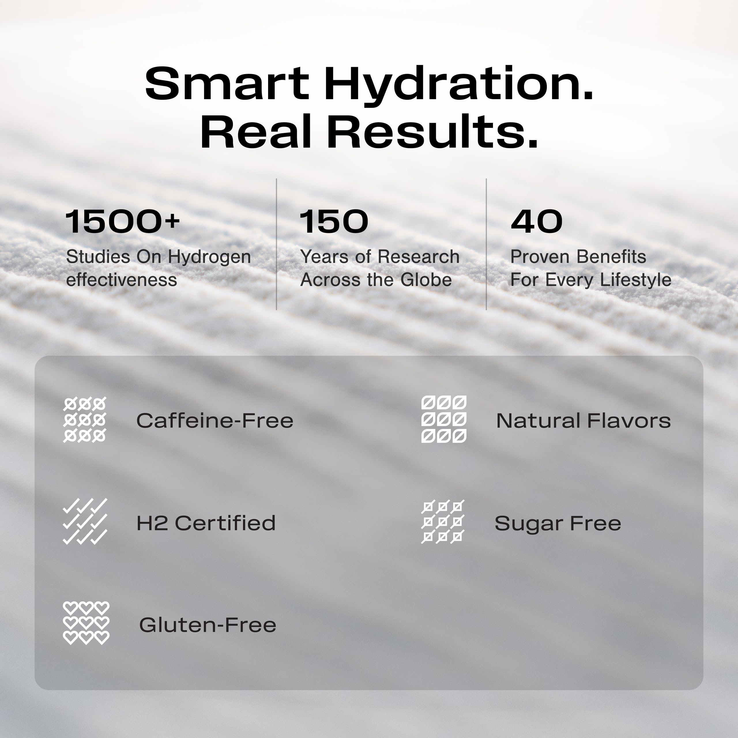Hydrogen water therapy concept for wellness and longevity