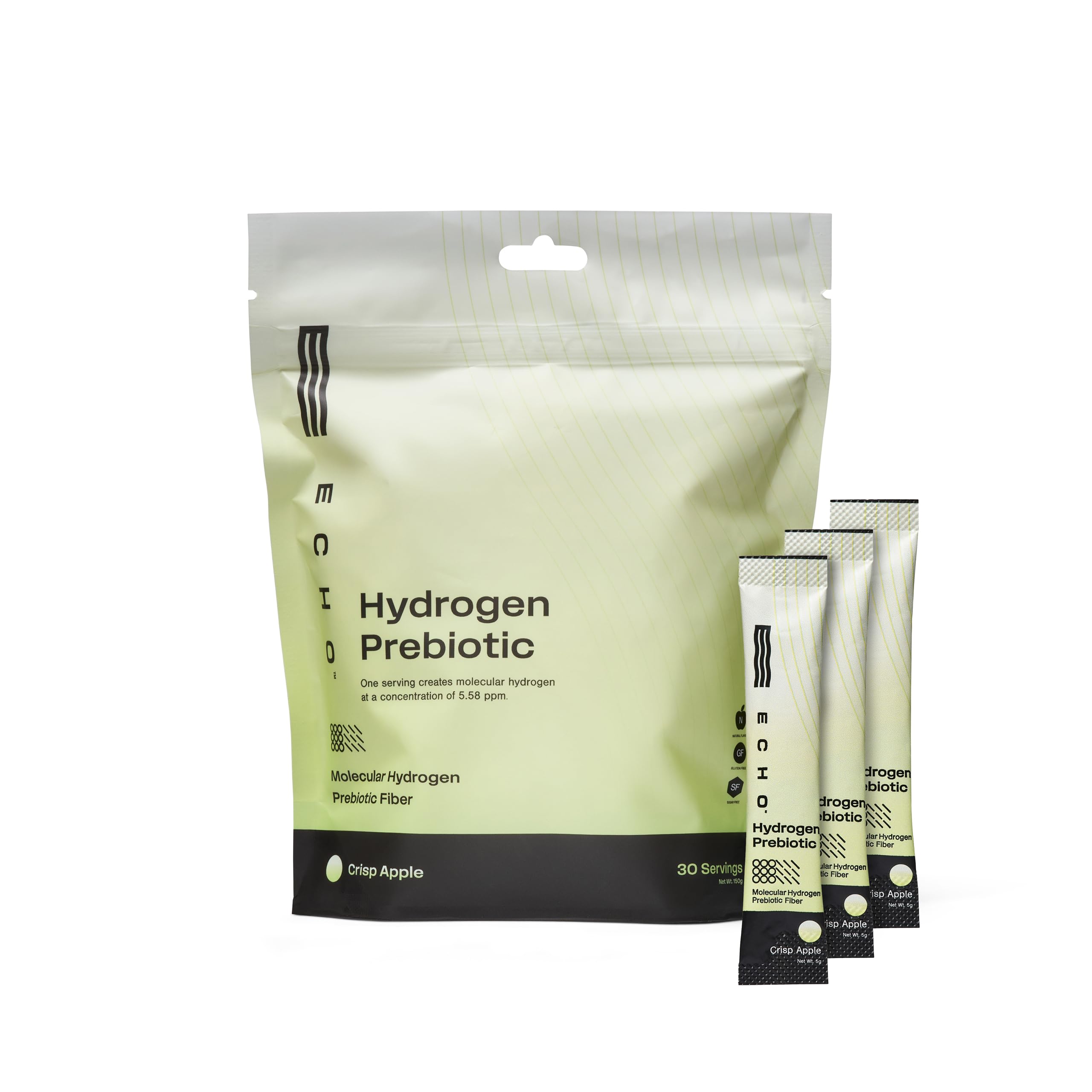 Echo Hydrogen Prebiotic Drink Mix Crisp Apple 30-count box