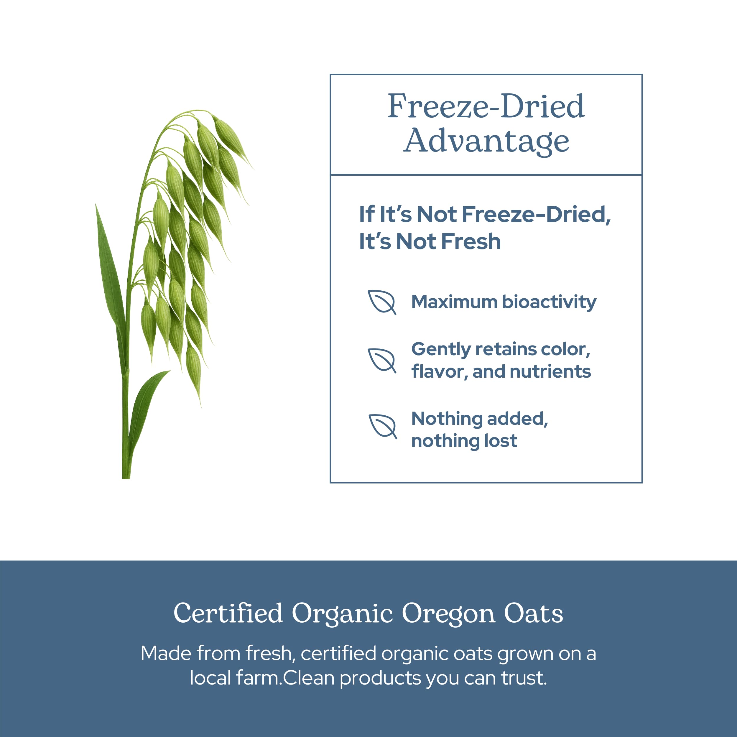 Label close-up showing organic vegan non-GMO information