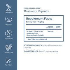 Eclectic Herb Rosemary Capsules product label