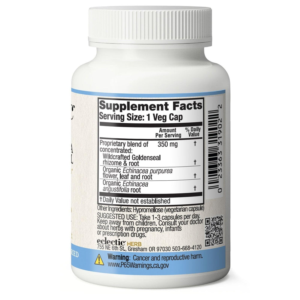 Sustainably grown, lab-tested herbal supplement packaging