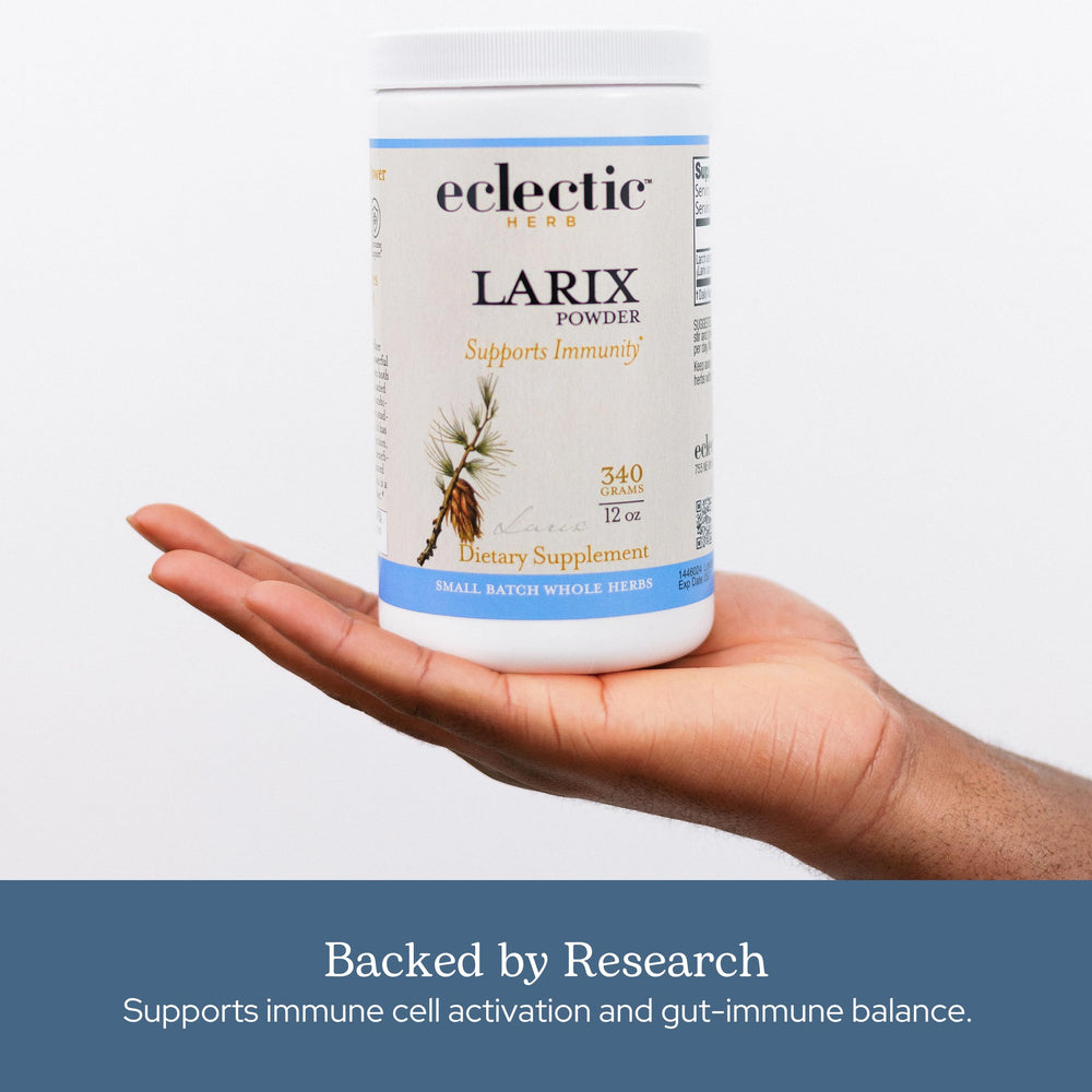 Powder added to hot tea for immune support
