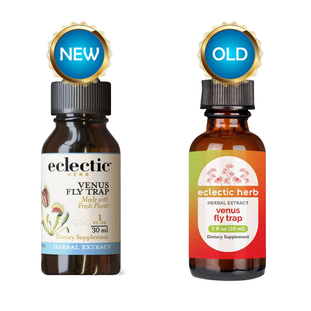 Eclectic Institute Venus Fly Trap O pink bottle side view portable daily routine