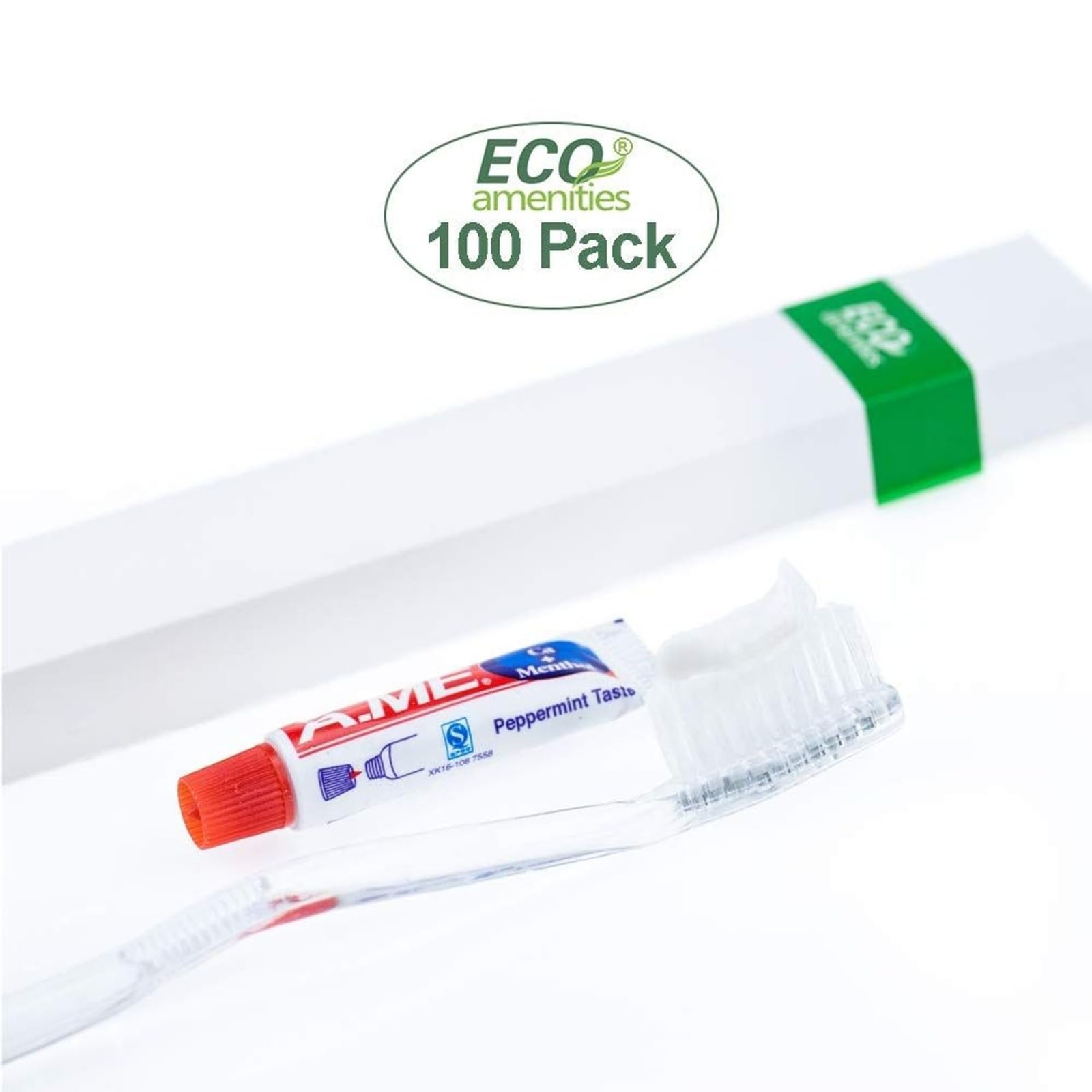 Individually wrapped toothbrush and toothpaste for hotels in bulk