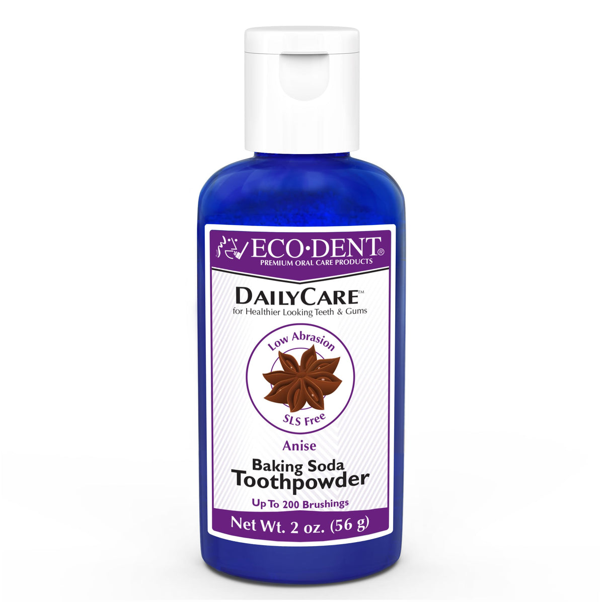 Eco-Dent DailyCare Toothpowder 2 oz with anise flavor