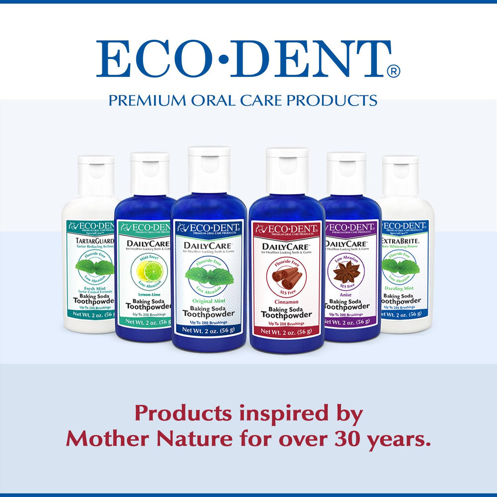 Product display showing nine Eco-Dent DailyCare images