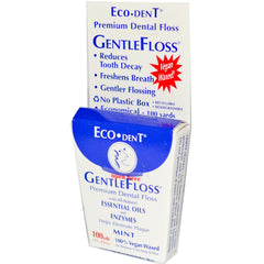 Eco-Dent Gentle Floss Mint 100 Yards - 2pc dental floss
