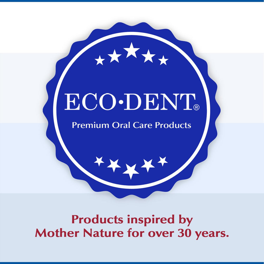Eco-friendly packaging for Eco-Dent DailyRinse and bottle