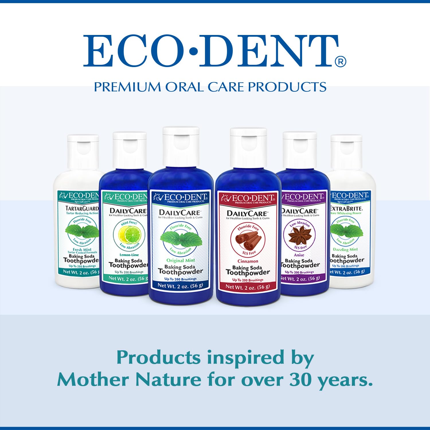 Bathroom scene with Eco-Dent product and fresh mint leaves