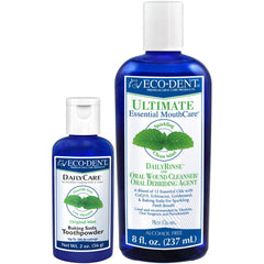 Eco-Dent mint baking soda tooth powder bottle