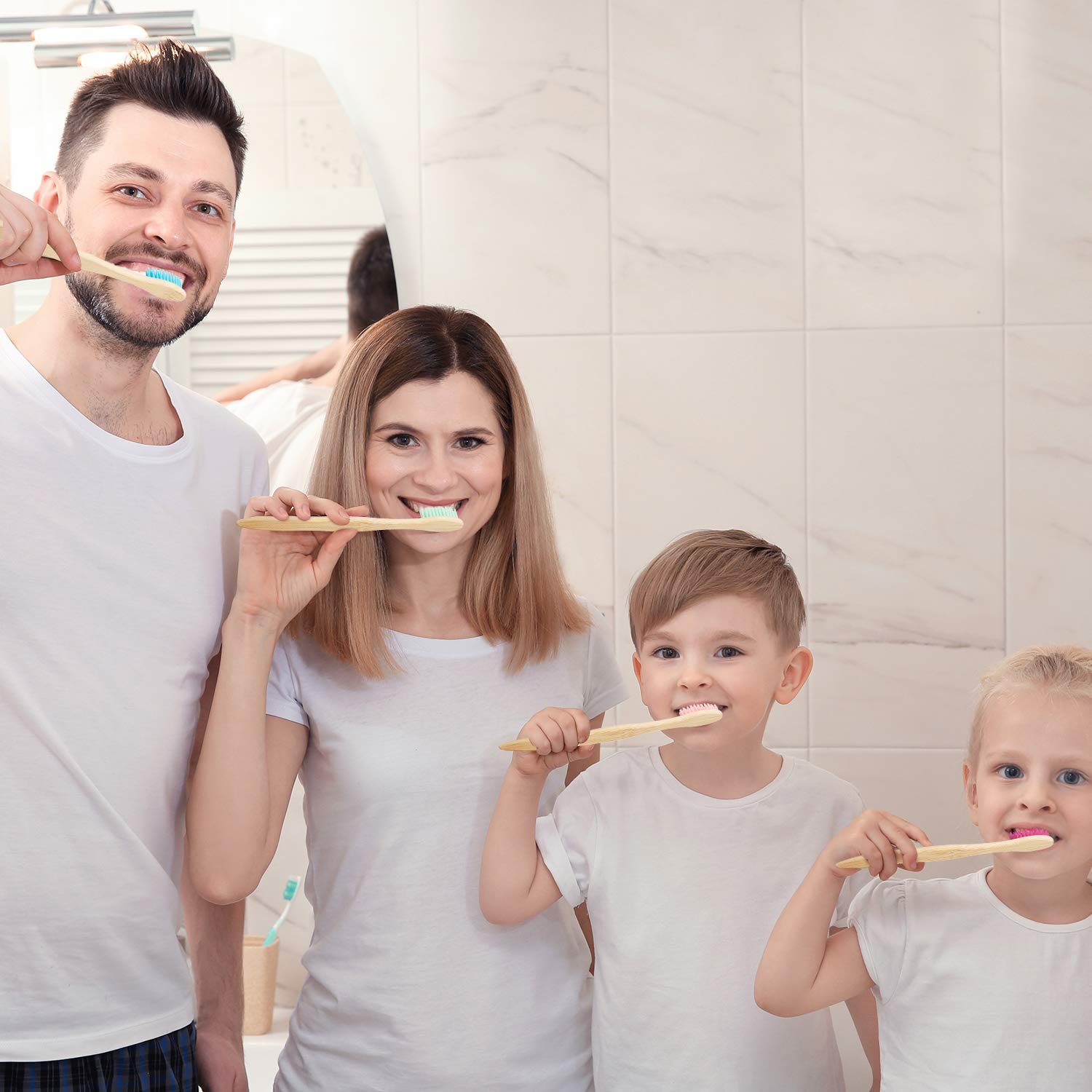 Eco-friendly bamboo toothbrushes suitable for travel