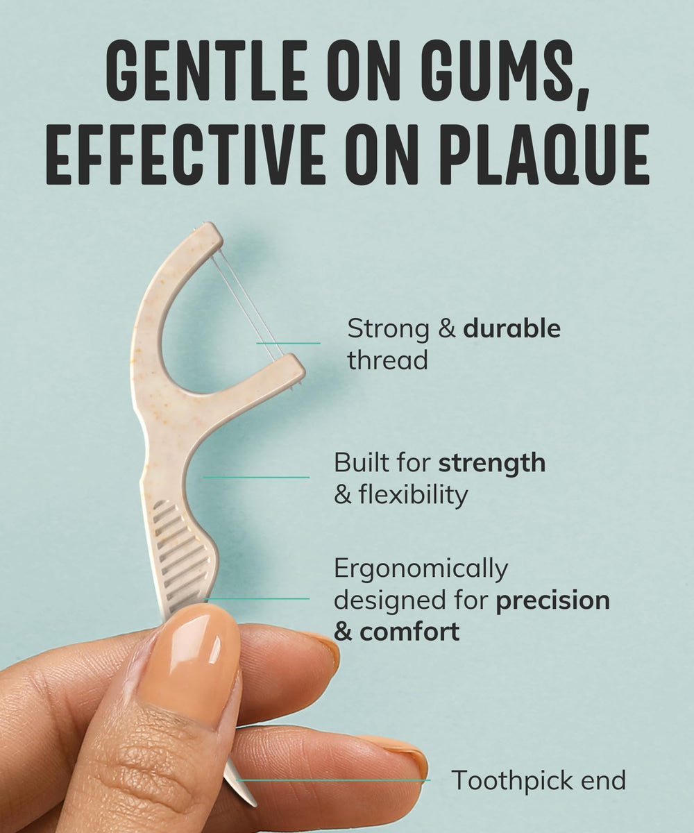 Eco-friendly dental floss sticks for sustainable care