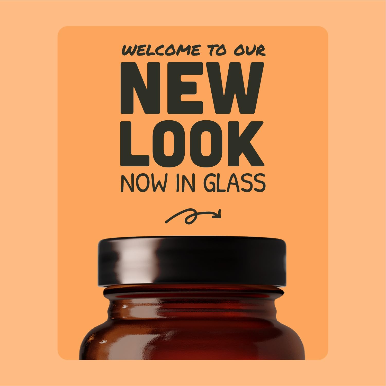 Eco-friendly packaging featuring a glass bottle and sustainable materials