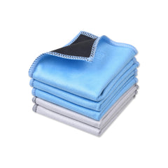 Eco-Fused microfiber cleaning cloths blue and black front view