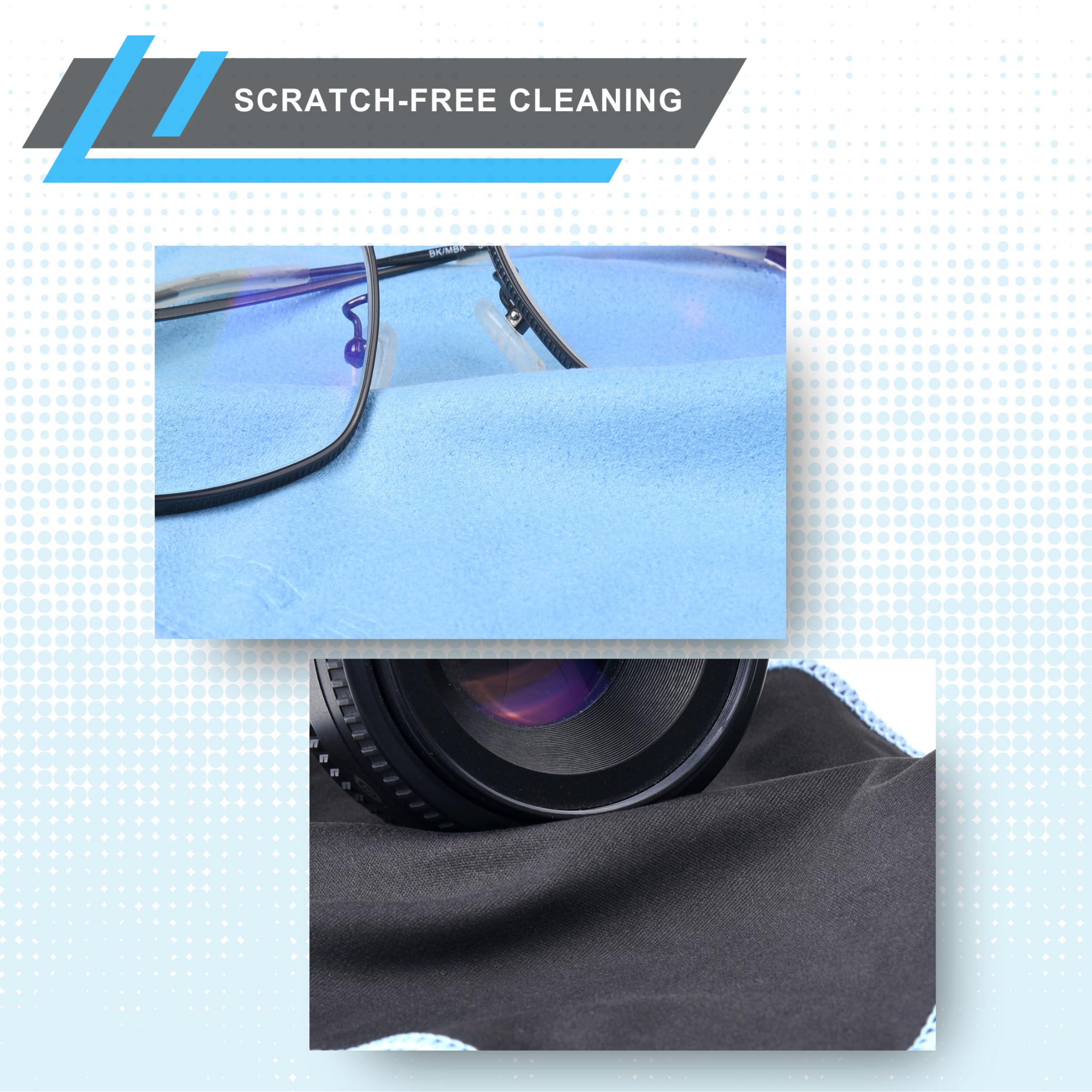 Pack shot of Eco-Fused Microfiber Cleaning Cloths 5-pack
