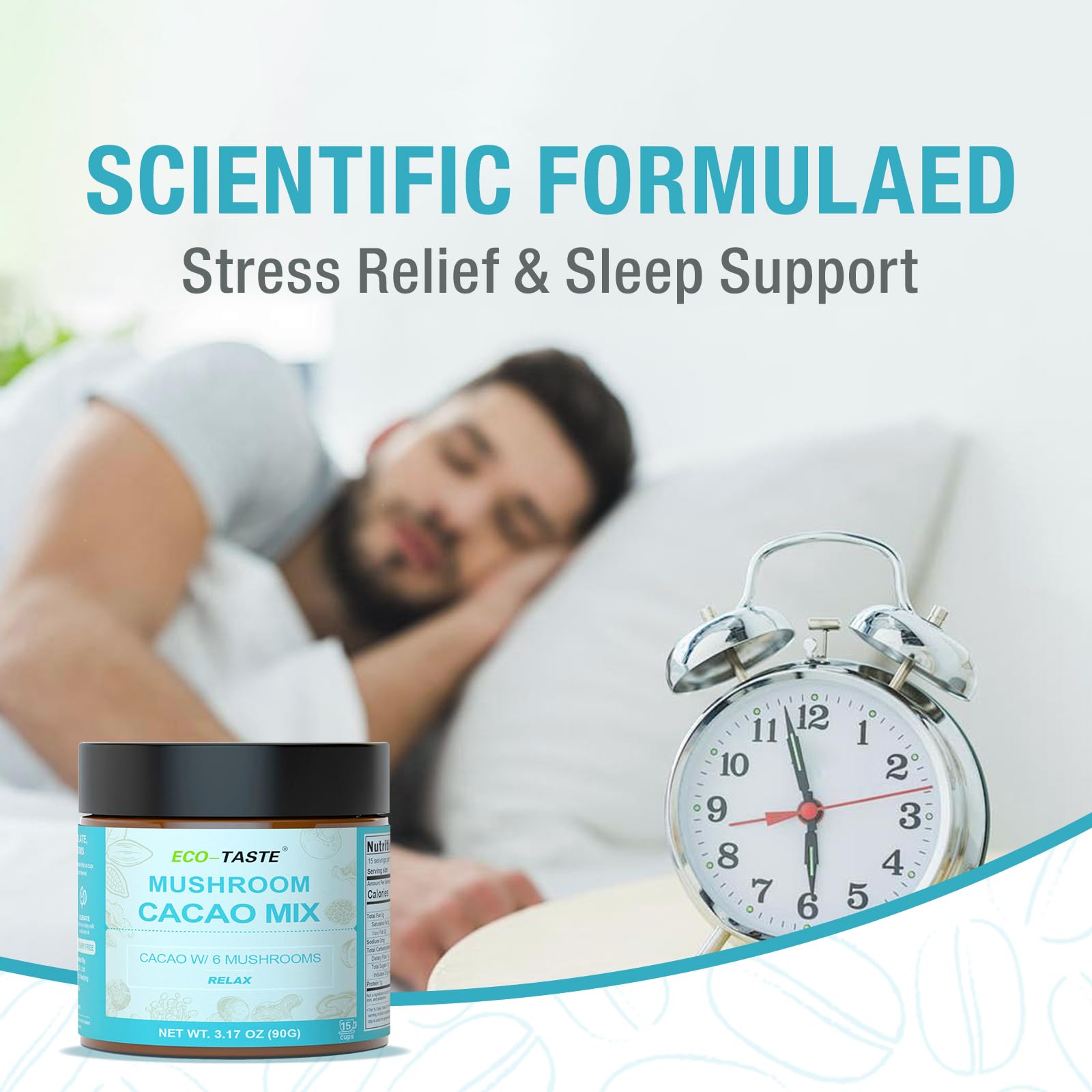 Instruction image showing mixing 2 teaspoons in hot water