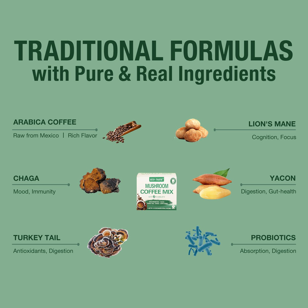 ECO-TASTE packaging and sachets on tray