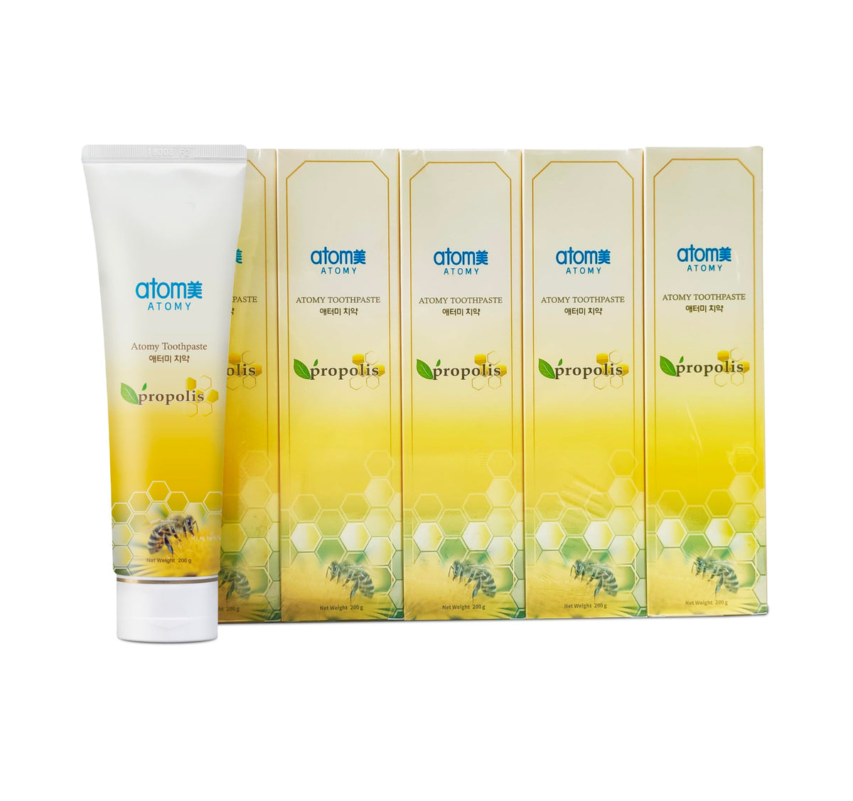 ECOAND Atomy Toothpaste Propolis 5-Pack packaging box