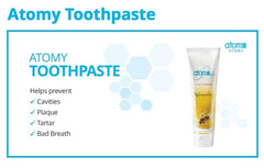 Tube of ECOAND Atomy Toothpaste Propolis with 663ppm fluoride label